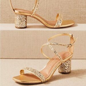 Vicenza Gold Glitter Heels